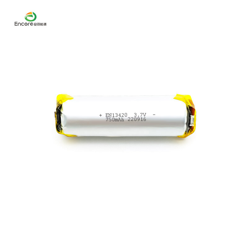 13420 750 mAh cilindrična 3,7 V lipo baterija