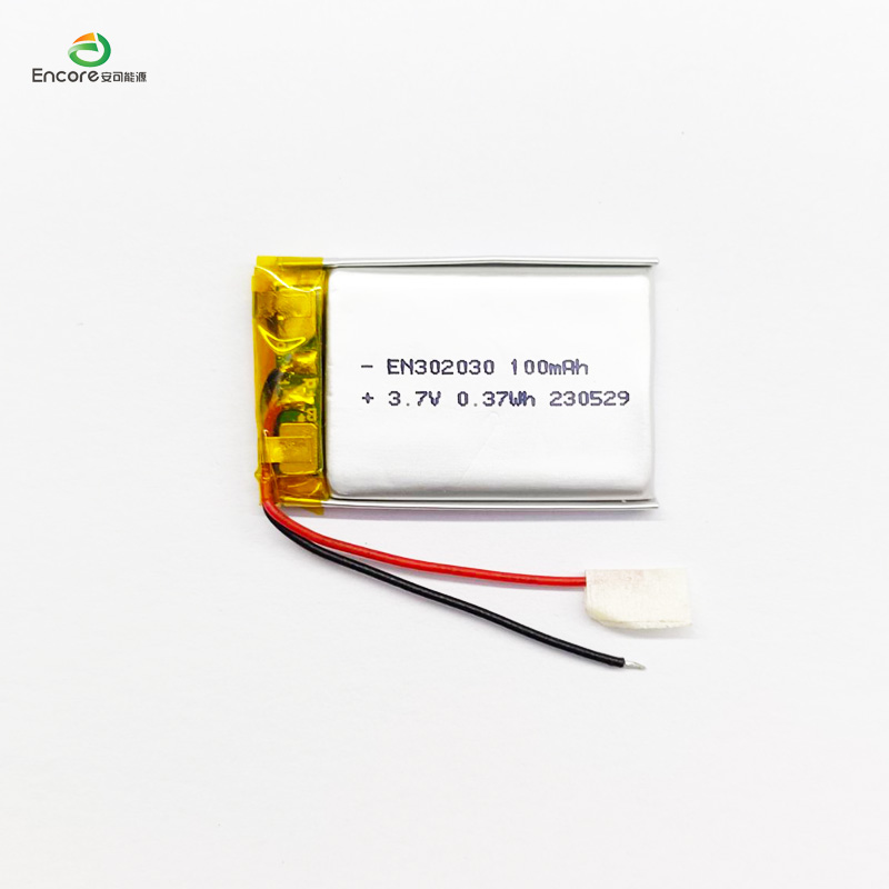 3,7 V polnilna baterija 100 mah